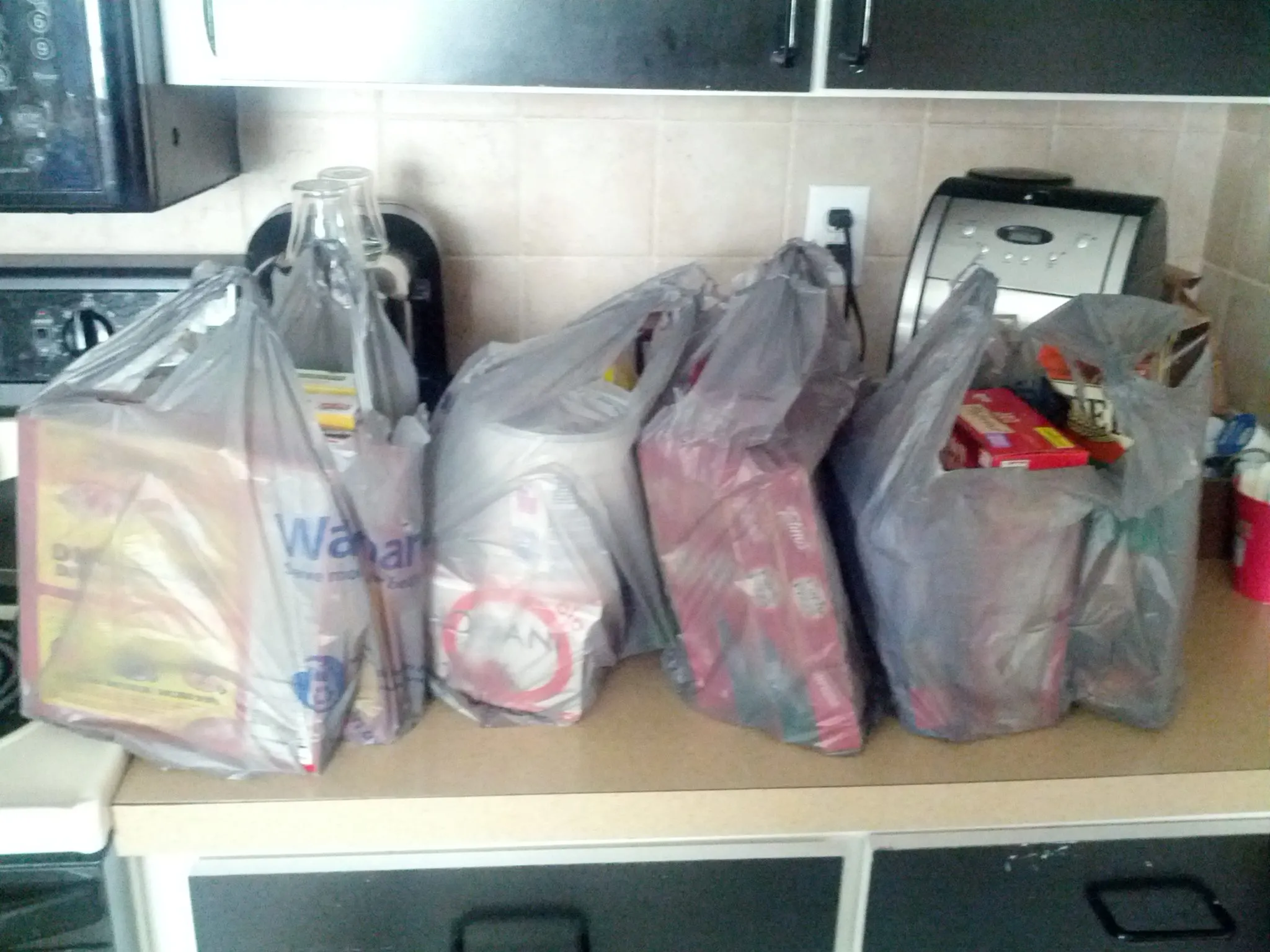 Groceries brought to us after Blake&#x27;s birth.